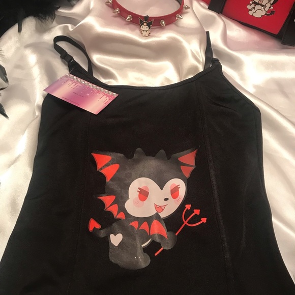 Vintage y2k kuromi corset 👿and chocker set❤️ - Picture 8 of 16